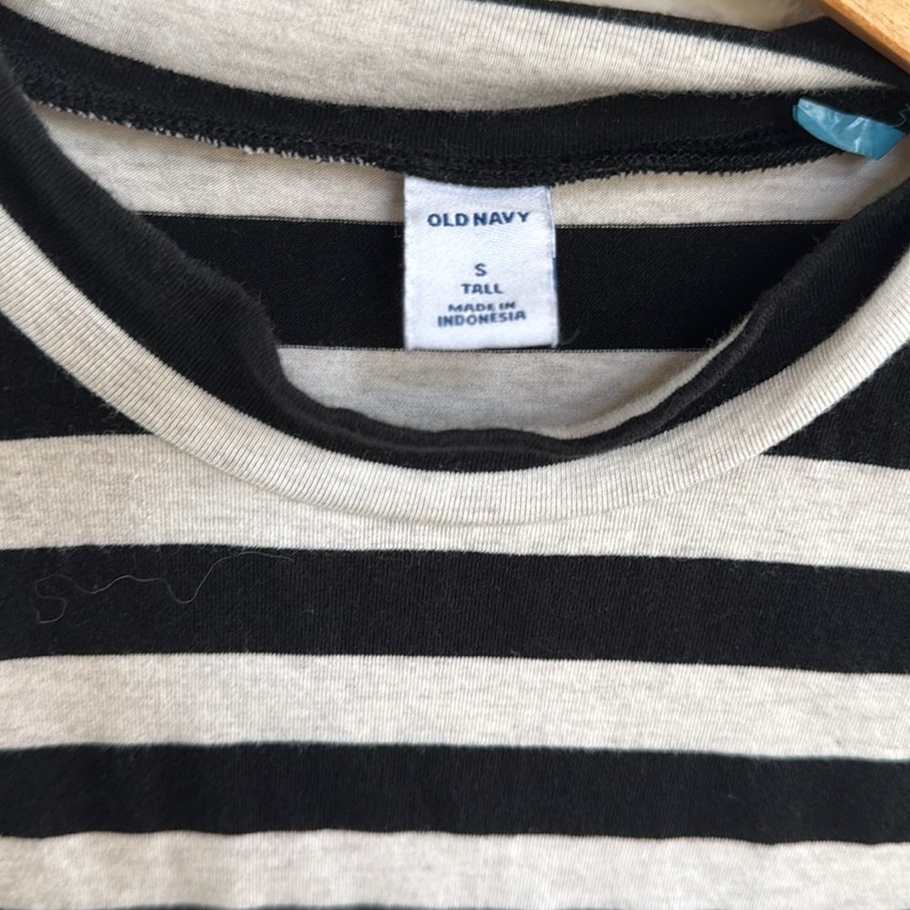Black and White Striped Midi Dress - Picture 2 of 7